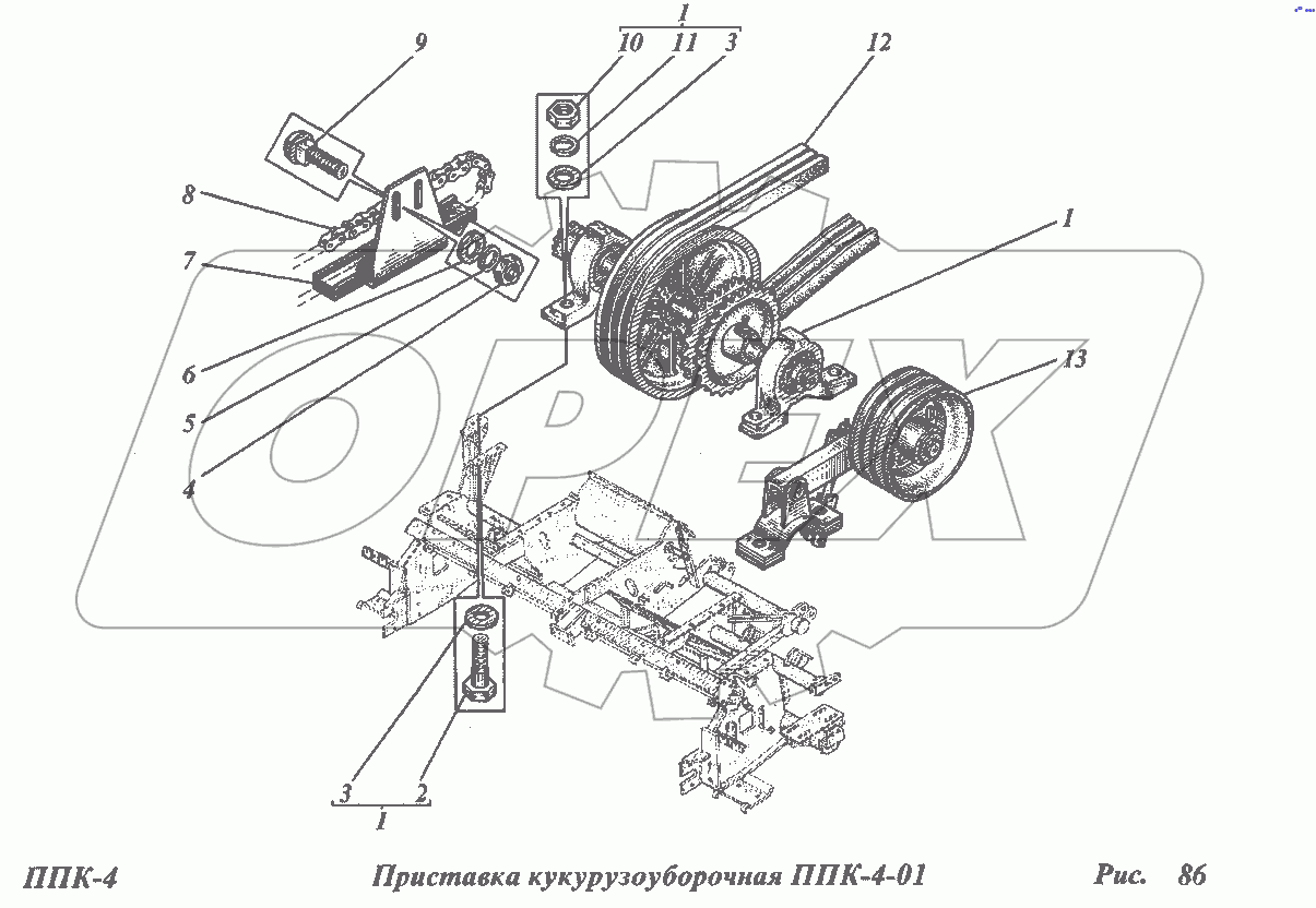 Приставка кукурузоуборочная ППК-4-01
